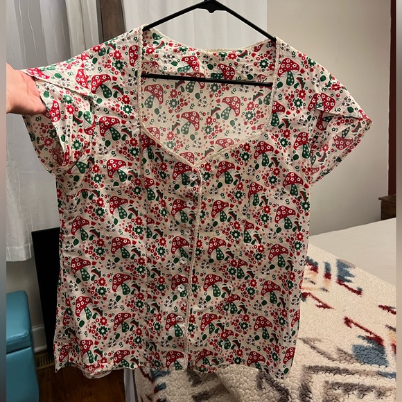 Handmade Cotton Mushroom top Size Large - Picture 11 of 15